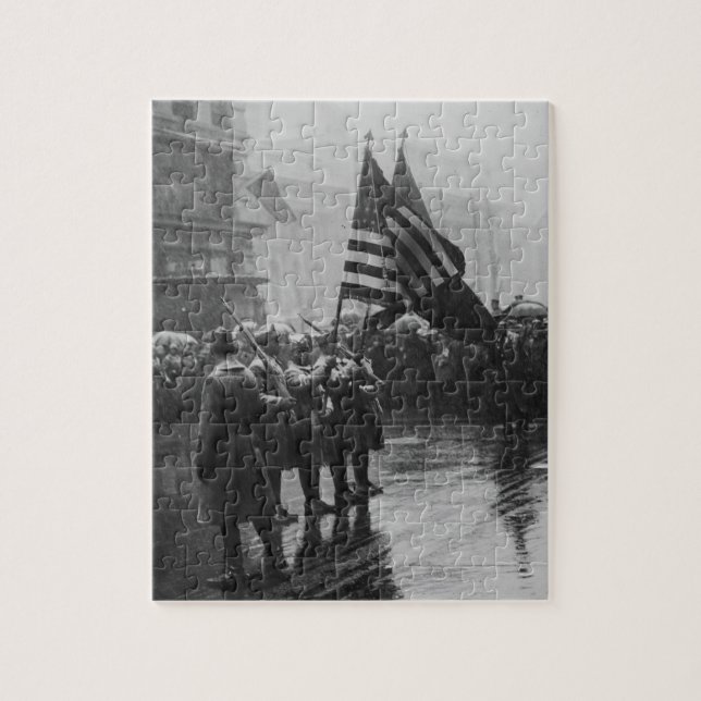 Puzzle Afroamericano de la infantería de los soldados del (Vertical)