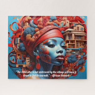 Puzzle Afrofuturismo: Vibrante Belleza y Herencia African