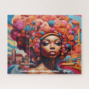 Puzzle Afrofuturismo: Vibrante Belleza y Herencia African