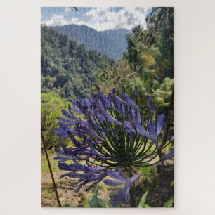 Puzzle Agapanthus en la sombra de la montaña