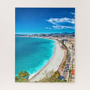 Puzzle Agradable, acuarela de la costa costa de Francia