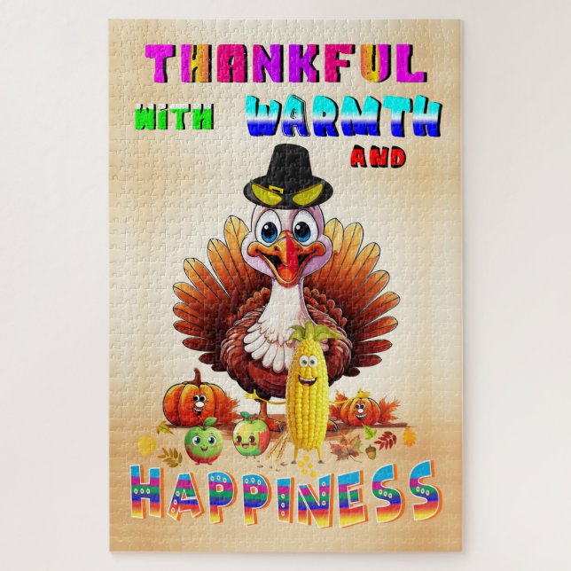 Puzzle Agradecido Con Calidez Y Felicidad (Vertical)