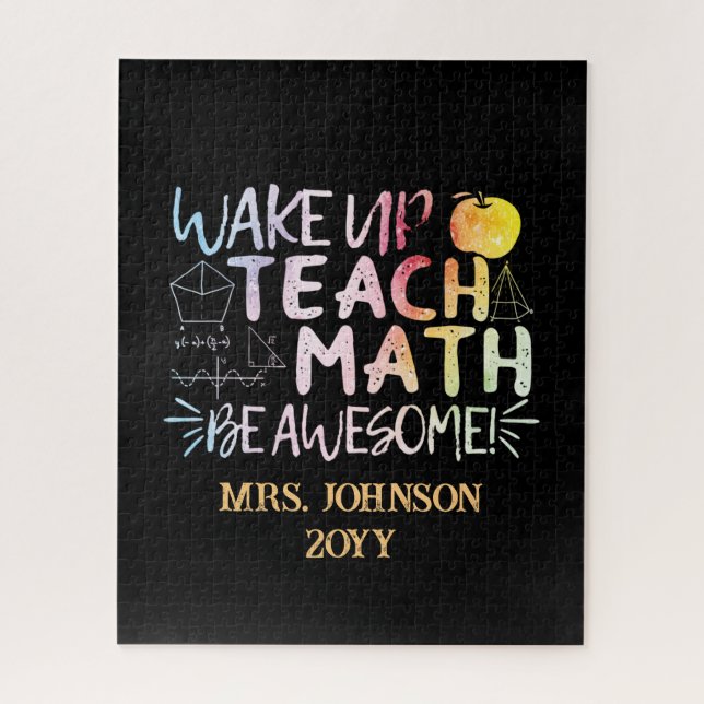 Puzzle Agradecimiento al profesor de matemáticas - Sé inc (Vertical)