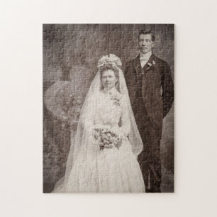 Puzzle Agrega la foto de boda en blanco y negro de tus pa