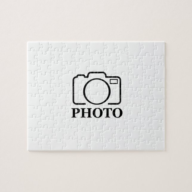 Puzzle Agregar foto personalizada boda moderna linda eleg (Horizontal)