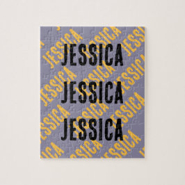 Puzzle Agregar su nombre Texto personalizado Morado