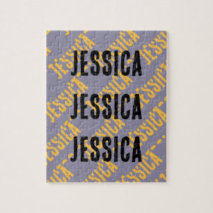 Puzzle Agregar su nombre Texto personalizado Morado