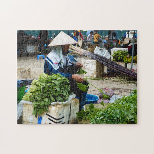 Puzzle Agricultores de Vietnam comercializan hortalizas (Horizontal)