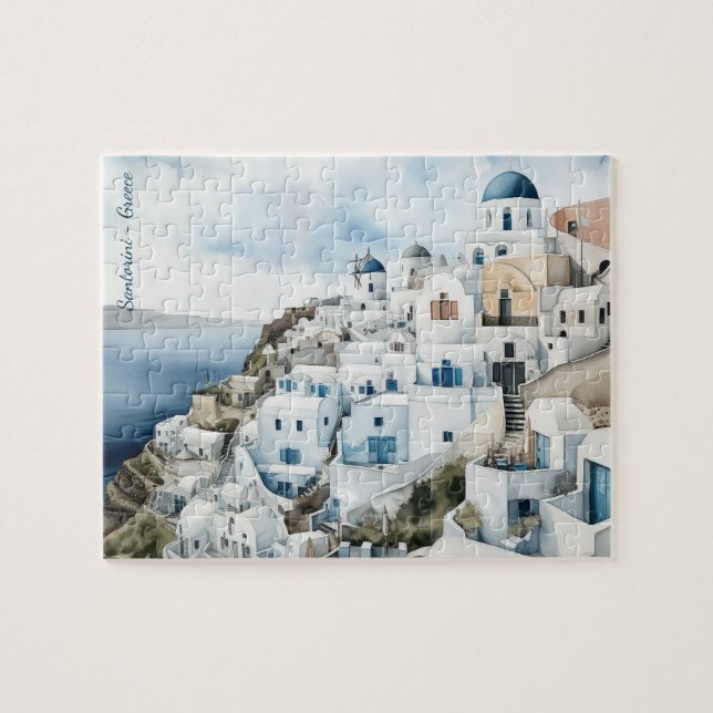 Puzzle Agua de Santorini Grecia (Horizontal)