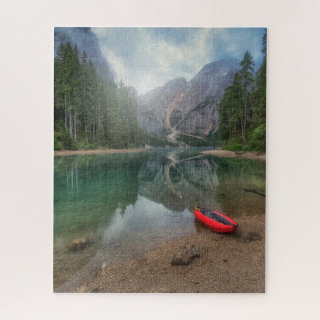 Puzzle Agua | Lago Tirol del Sur, Italia (Vertical)