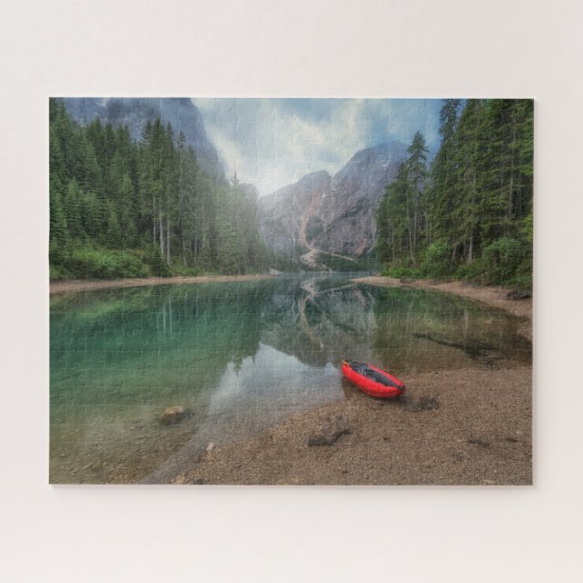 Puzzle Agua | Lago Tirol del Sur, Italia (Horizontal)