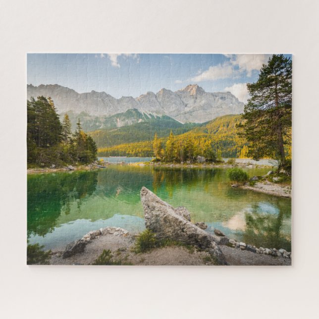 Puzzle Agua | Montañas Dachstein Lago Alemania (Horizontal)