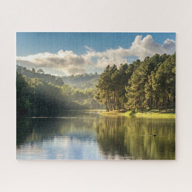 Puzzle Agua | Pang Oung Lake & Pine Forest Tailandia (Horizontal)
