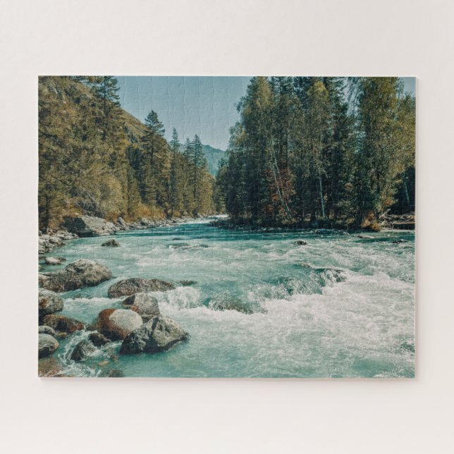 Puzzle Agua | Río Kuala, Montañas Altai (Horizontal)
