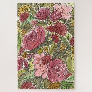 Puzzle Agua rosa bonito Floral Primavera Jardín Arte