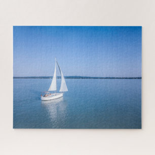 Puzzle Agua   Yate en el Lago Balaton en Hungría