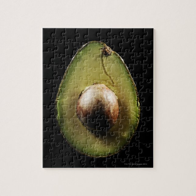 Puzzle Aguacate, fruta, fondo negro (Vertical)