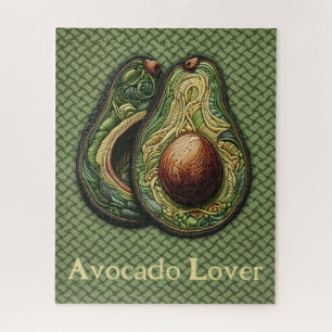 Puzzle Aguacate Lover Faux Embroidered