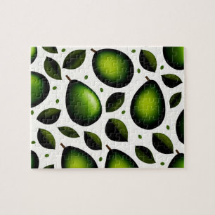 Puzzle Aguacate y hojas verdes