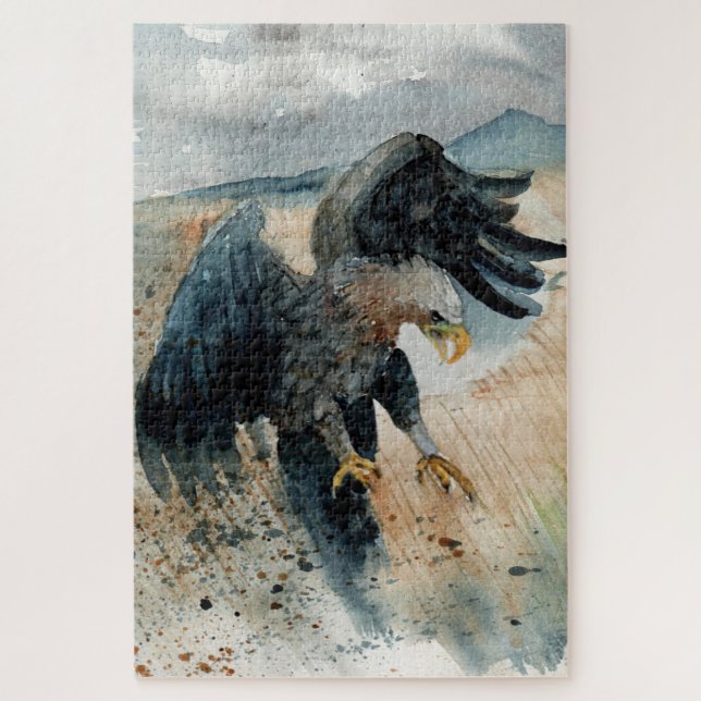 Puzzle águila acuarela (Vertical)