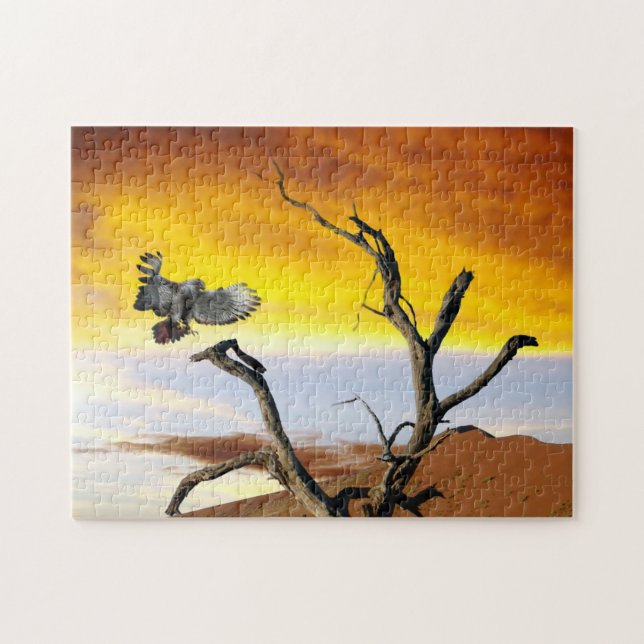 Puzzle Águila africana. (Horizontal)