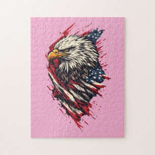 Puzzle Águila Americana Patriótica Vintage 4 de Julio