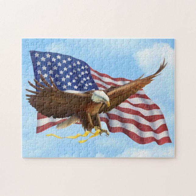 Puzzle Águila calva americana (Horizontal)