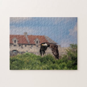 Puzzle Águila calva que pasa por Fort Ticonderoga