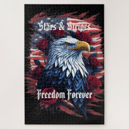 Puzzle Águila de la Bandera Americana Libertad Estrellas 