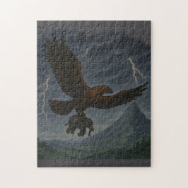 Puzzle Águila dorada gigante con arte de fantasía elefant