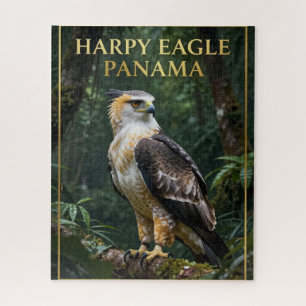 Puzzle 🦅 Águila Harpía Ave del Bosque Lluvioso de Panamá