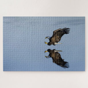 Puzzle Águila volando sobre el agua