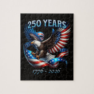 Puzzle Águila y bandera patrióticas 250 años 1776-2026