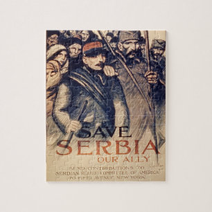 Puzzle "Ahorre Serbia nuestro aliado", el poster, 1915