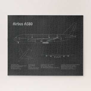 Puzzle Airbus a380 - Planes de dibujo del plano aéreo PD