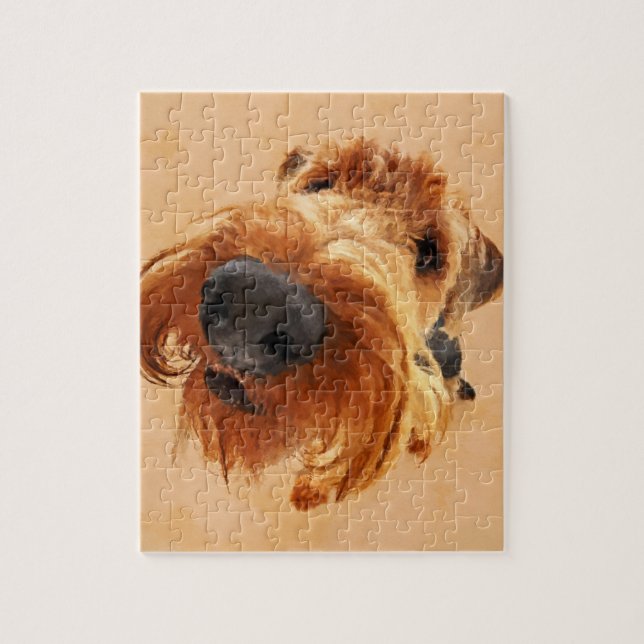 Puzzle Airedale divertido Terrier (Vertical)