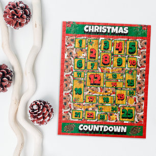 Puzzle Airedale Dog Coundown Navidades Adelantan Calendar