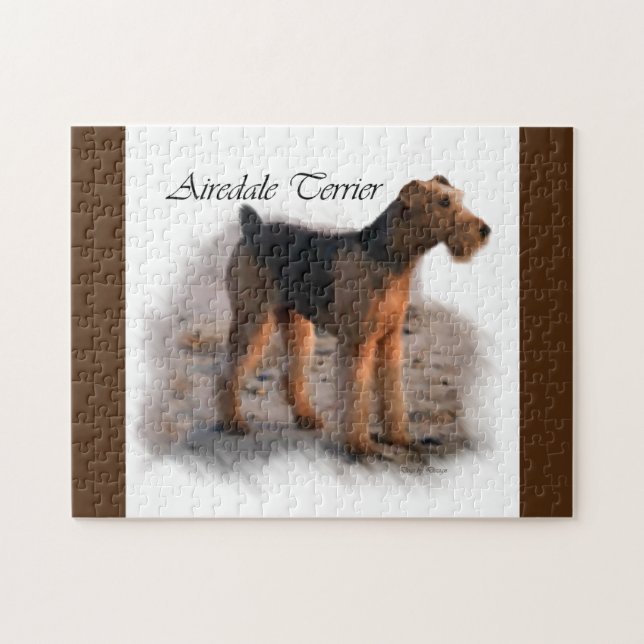 Puzzle Airedale Terrier Art (Horizontal)