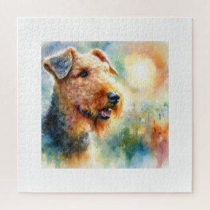 Puzzle Airedale terrier in the summer light 110924AREF117
