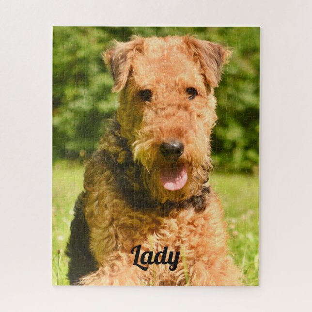 Puzzle Airedale Terrier Perro Cachorro (Vertical)