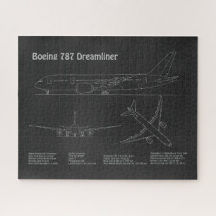Puzzle Airliner 787 - Planes de dibujo del plano aéreo PD