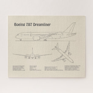 Puzzle Airliner 787 - Planes de dibujo del plano aéreo SD