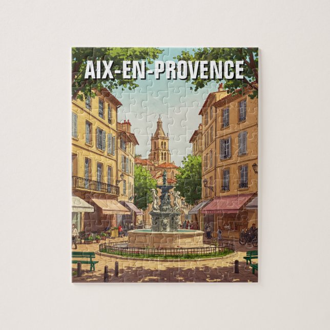 Puzzle Aix-en-Provence Francia Travel (Vertical)