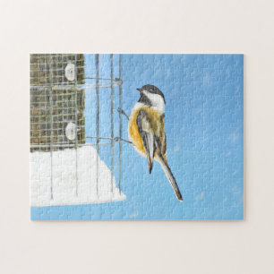 Puzzle Ajedrez en pintura de alimentador - Arte de pájaro