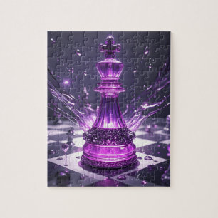 Puzzle Ajedrez Niebla Morada