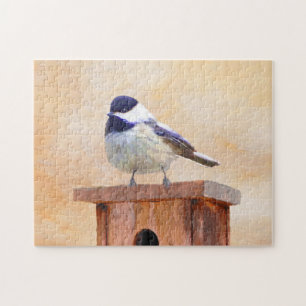 Puzzle Ajedrez sobre pintura de aves original