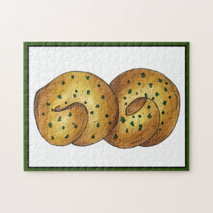 Puzzle Ajo Knots Rollo de pan Chef italiano de cocina