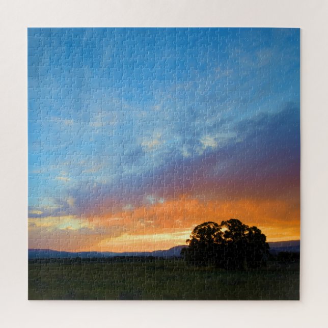 Puzzle Ajuste el cielo azul en Sunset 20x20 pulgadas (Vertical)