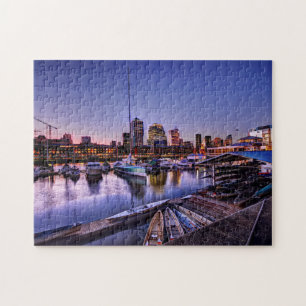 Puzzle Al Atardecer - canoas de Canoas en la puesta del