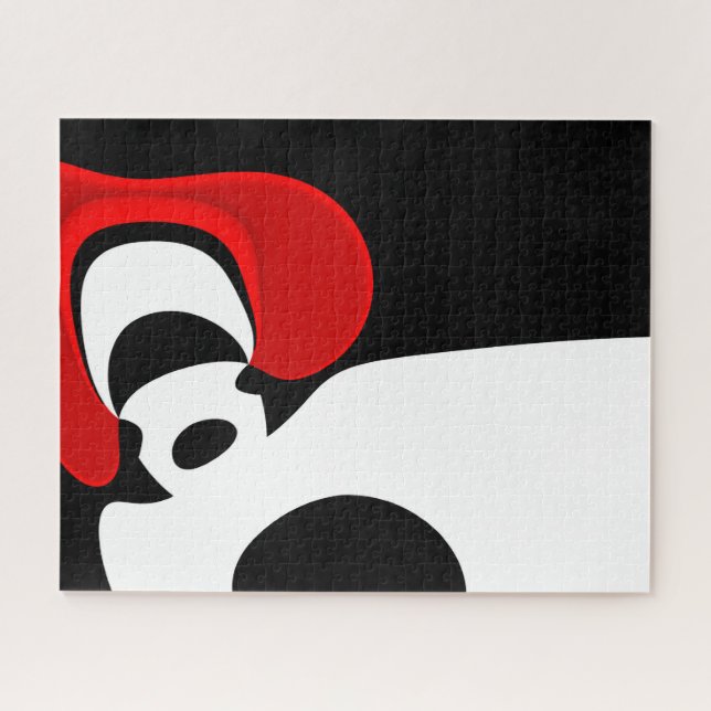 Puzzle Al Sr. Redd: Resumen Negro, Blanco y Rojo (Horizontal)